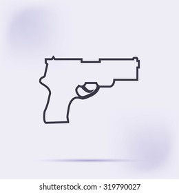 Pistol gun icon 