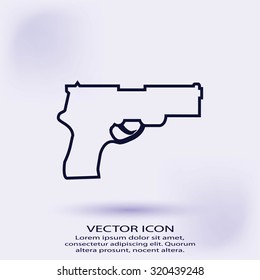 Pistol gun icon 