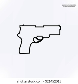 Pistol gun icon 