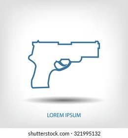 Pistol gun icon 