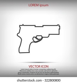 Pistol gun icon 