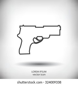 Pistol gun icon 