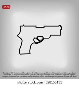 Pistol gun icon 