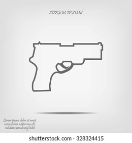 Pistol gun icon 