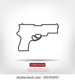 Pistol gun icon 