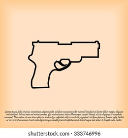Pistol gun icon 