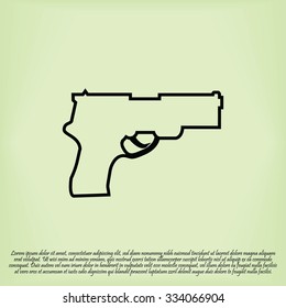 Pistol gun icon 
