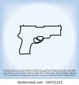 Pistol gun icon 