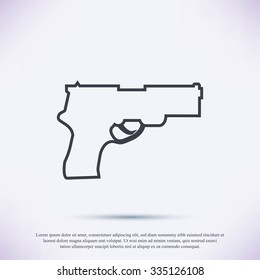 Pistol gun icon 