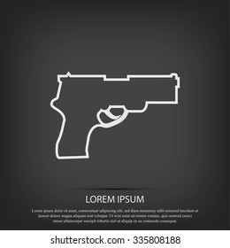Pistol gun icon 