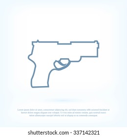 Pistol gun icon 