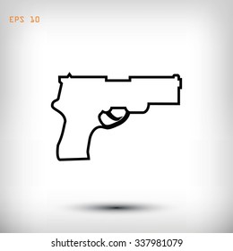Pistol gun icon 