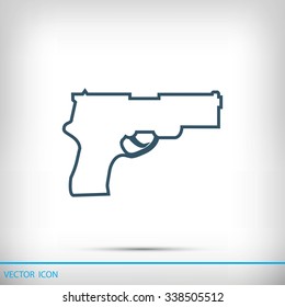 Pistol gun icon 