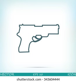 Pistol gun icon 
