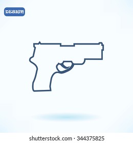 Pistol gun icon 