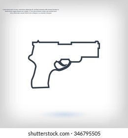 Pistol gun icon 