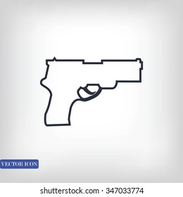 Pistol gun icon 