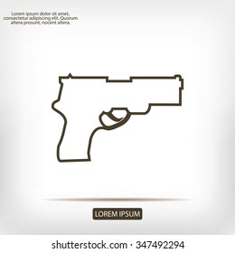 Pistol gun icon 