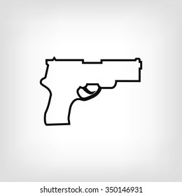 Pistol gun icon 