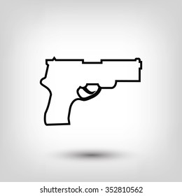 Pistol gun icon 