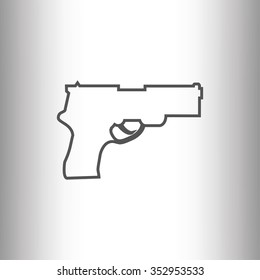 Pistol gun icon 