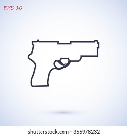 Pistol gun icon 