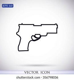 Pistol gun icon 