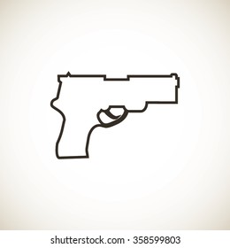 Pistol gun icon 