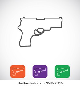 Pistol gun icon 