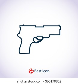 Pistol gun icon 