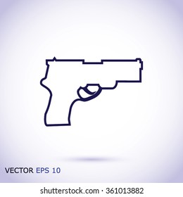 Pistol gun icon 