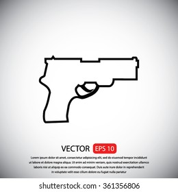 Pistol gun icon 