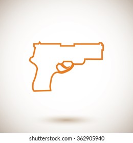 Pistol gun icon 
