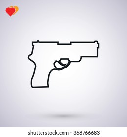 Pistol gun icon 