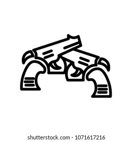 pistol gun icon vector