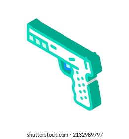 vector de icono isométrico de pistolas de pistolas. signo de pistola. ilustración de símbolo aislado