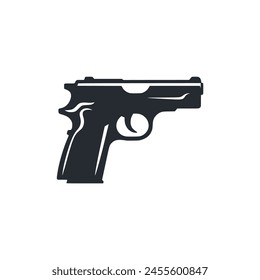 pistol gun logo vector illustration template design