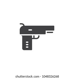 Pistol gun vector icon. filled flat sign for mobile concept and web design. Handgun simple solid icon. Symbol, logo illustration. Pixel perfect vector graphics