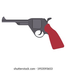 Pistol gun weapon vector illustration black crime handgun. War pistol trigger icon bullet. Isolated danger military army firearm ammunition silhouette symbol. Police arm hand element caliber drawing