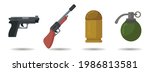 pistol, hand grenade, bullet, gun, weapons vector clip art set. pistol, hand grenade, bullet, gun, weapons vector clip art set. pistol, hand grenade, bullet, gun, weapons vector clip art set.