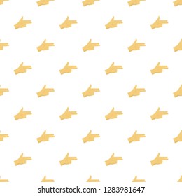 Pistol hand sign pattern seamless vector repeat for any web design