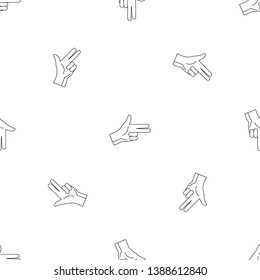 Pistol hand sign pattern seamless vector repeat geometric for any web design