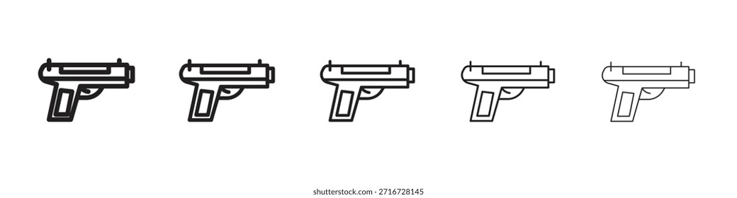 Design de ícone de pistola, logotipo, app, UI. Ilustração vetorial, EPS