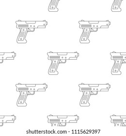 pistol icon. Element of army icon for mobile concept and web apps. Pattern repeat seamless pistol icon. Can be used for web and mobile. Premium icon on white background