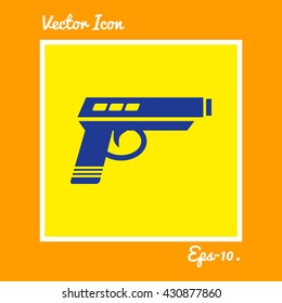 Pistol Icon. Eps-10.