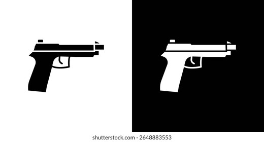 Ícone de pistola de um vetor de estilo plano