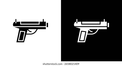 Ícone de pistola de um vetor de estilo plano