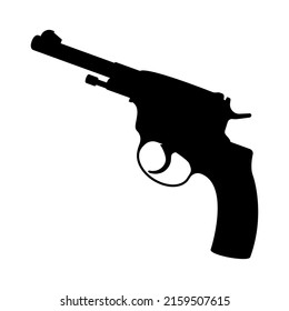 Pistol Icon. Handgun Icon Isolated. Black Gun Sign. Vector Illustration. Gun Icon