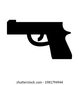 Pistol icon isolated vector illustration. High quality black style vector icon