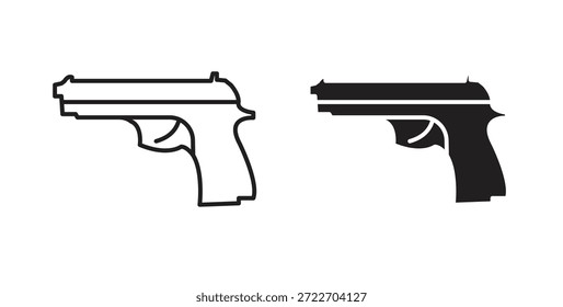 Ícone de pistola vetor isolado Ilustração. Pictograma vetorial para web e app